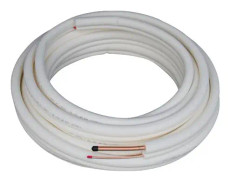 Isolerade kopparrör för kylning för värmepumpar, dubbelrör 1/4 (6,35 mm) & amp; 5/8 (15,88 mm) 20 meter, isoleringstjocklek 8 mm - (20 meter)