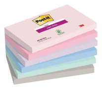 Super Sticky Notes Post-it Soulful, 76 x 127 mm, ass. farver, pakke a 6 stk.