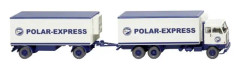 Lastbiler model H0 Wiking 045704 Volvo Kühlkofferlastzug (Volvo F88) Polar-Express