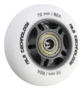 NILS Extreme PU 72x24 82A MATT WHITE (4 st) + ABEC-9 (8 st) NILS EXTREME SET