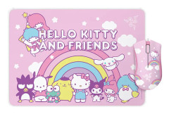 Razer DeathAdder Essential - Hello Kitty and Friends Edition - mus - högerhänt - optisk - 5 knappar - kabelansluten - USB - med Goliathus mouse pad