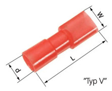 LAPP 61794952 Flatstifthylsa Anslutningsbredd: 2.8 mm Anslutningstjocklek: 0.8 mm 180 ° Helisolerad Röd 100 st