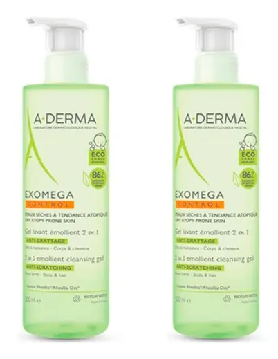 A derma Exomega Control Duo 2 In 1 Gel 2x500ml
