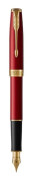 Parker 1931473, Svart, Guld, Röd, Blå, Guld, Lack, Rund spets, Guldpläterad stål, Fin