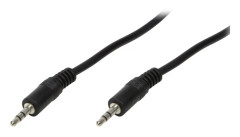 LogiLink - Ljudkabel - mini-phone stereo 3.5 mm hane till mini-phone stereo 3.5 mm hane - 1 m - svart