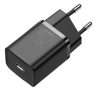 Baseus - Strömadapter - 20 Watt - 3 A - PD 3.0 (24 pin USB-C) - på kabel: Lightning - svart