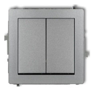 Karlik DECO Two-way button, silver metallic 7DWP-44.2