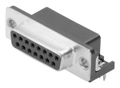 Weidmüller D-SUB F6.3 T15HU 3.2B4 TY BK 2701730000 D-SUB-anslutning 90 ° Polantal: 15 Lödning 70 st