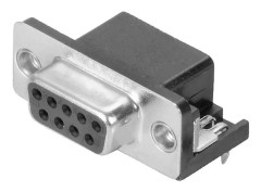 Weidmüller D-SUB F6.3 T09HU 3.2B2 TY BK 2626700000 D-SUB anslutning 90° Polantal: 9 Lödning 90 st