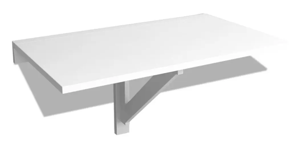 vidaXL Vägghängt fällbord vit 100x60 cm