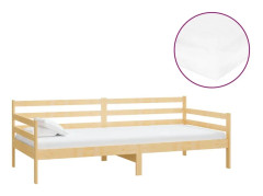 vidaXL Dagbädd med madrass 90x200 cm massiv furu
