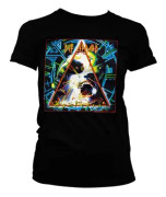 Def Leppard - Hysteria Album Cover Girly Tee Black Large