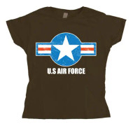 U.S.A.F Logo Girly Tee Brun Small