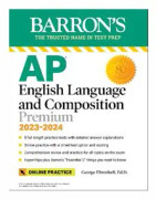 AP English Language and Composition Premium, 2023-2024: Comprehensive Review with 8 Practice Tests + an Online Timed Test Option