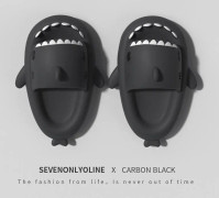 tofflor haj shark tofflor shark slides barntofflor grå
