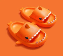 tofflor haj shark tofflor shark slides barntofflor orange