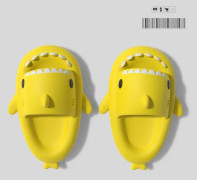 tofflor haj shark tofflor shark slides barntofflor gul