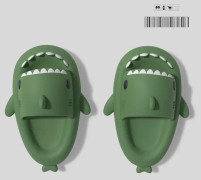 tofflor haj shark tofflor shark slides barntofflor grön