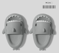 tofflor haj shark tofflor shark slides barntofflor grå