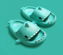tofflor haj shark tofflor shark slides barntofflor grön