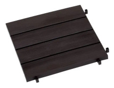 EDA PLASTIQUES Plastplatta - 38.4 x 38.4 x 2.5 cm - Mörkt trä