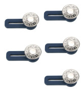 Midjeförlängare med knapp 5-pack Silver