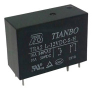 Tianbo Electronics TRA2 L-12VDC-S-H Printrelæ 12 V/DC 20 A 1 x sluttekontakt 1 stk