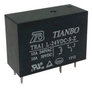 Tianbo Electronics TRA1 L-24VDC-S-Z printrelä 24 V/DC 12 A 1 växlande kontakt