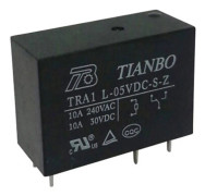 Tianbo Electronics 1366491 TRA1 L-5VDC-S-Z Kretskort-relä 5 V/DC 12 A 1 switch 1 st