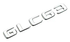 Silver Chrome Krom GLC63 Car Letter Number Rear Bak- Boot Badge Emblem For Mercedes Benz