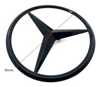 Gloss Glans Black Svart Mercedes Benz 3 Point Star Emblem Badge For All A Class W176 & A45 AMG