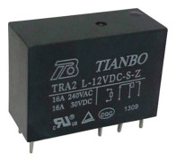 Tianbo Electronics 1366500 TRA2 L-12VDC-S-Z Kretskort-relä 12 V/DC 20 A 1 switch 1 st