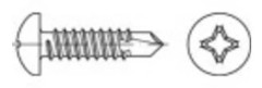 Borrskruvar TOOLCRAFT 25 mm Stjärnskruvmejsel Philips DIN 7504 Stål galvaniskt förzinkad 1000 st