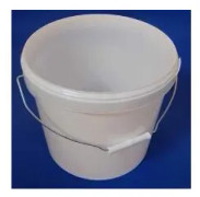 Hink 11,2 Ltr rund Ø29.1x22.1 cm med metallhandtag PP Vit,1 st