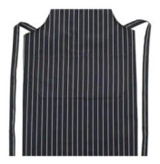 Förkläde 71x91,5 cm polyester randigt blått och vitt