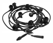 Partyslinga Connecta 10xE27 7,35m Svart