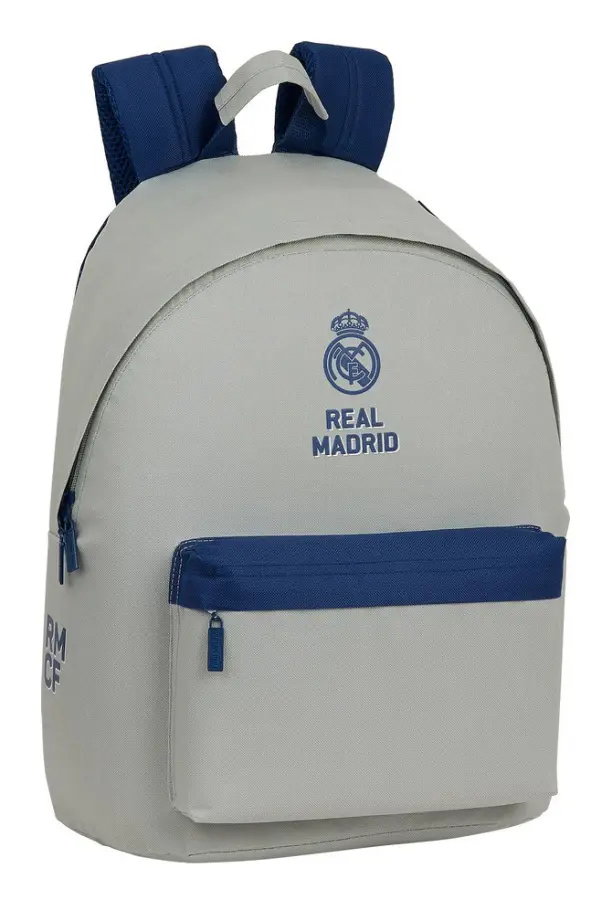 Laptopryggsäck Real Madrid C.F. Stone Grå Marinblå (31 x 41 x 16 cm)