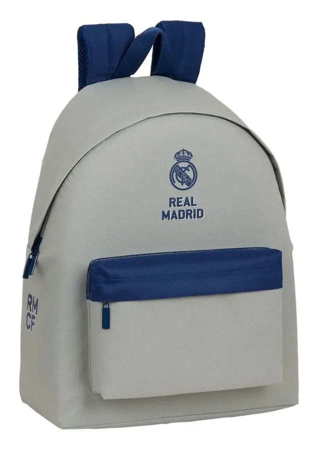Skolryggsäck Real Madrid C.F. Stone Grå Marinblå (33 x 42 x 15 cm)