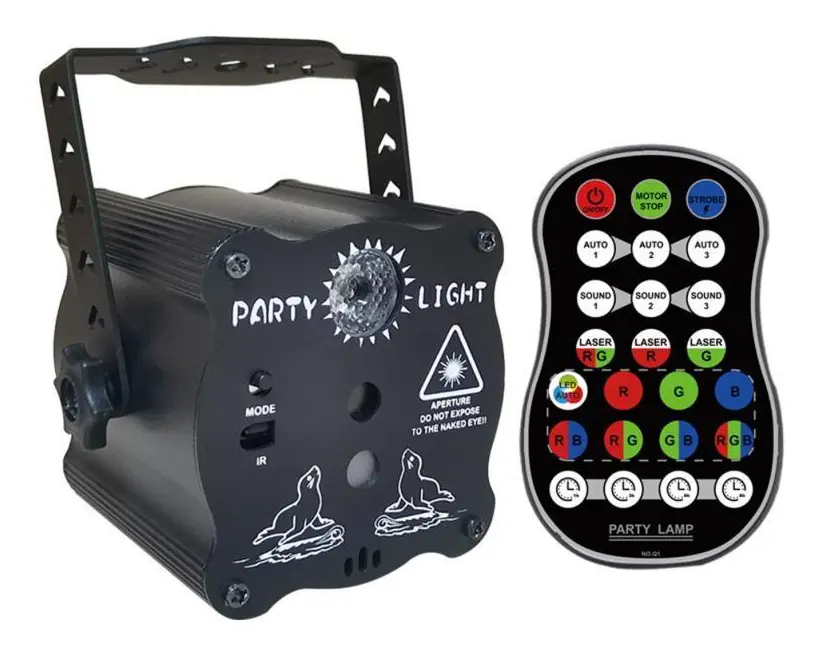 LED Disco Lamp med fjärrkontroll USB -uppladdningsbar Trådlös | Partylaser