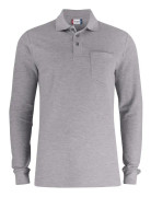 Clique Unisex Adult Basic Melange långärmad polotröja för vuxna