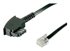 Goobay 68537, 10 m, TAE-F, RJ11, Sort, Hanstik, Hanstik
