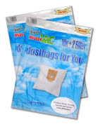 Mister vac mistervac Ekonomiskt paket med 20 non-woven 5-lagers påsar och 4 filter för Bosch BBS, BSA och BSG serier och Siemens ga