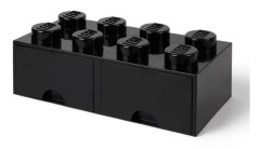 LEGO Förvaringsbox 8 med lådor (Svart)
