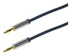 LogiLink 3.5mm - 3.5mm 1m, 3,5mm, Hankoppling, 3,5mm, Hankoppling, 1 m, Blå