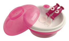 dBb Remond Keep Warm Tallrik Rosa + Bestick