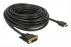 Delock - Adapterkabel - DVI-D hane till HDMI hane - 10 m - trippelskärmad - svart