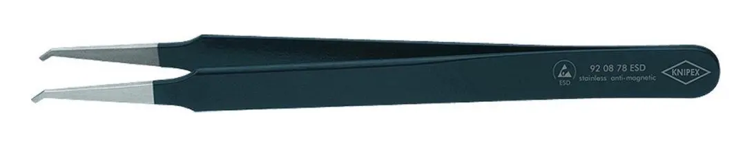 Knipex 92 08 78 ESD Precisionspincett Flat, böjd 45° 120 mm