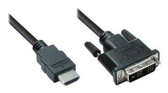 HDMI 19-polig kontakt till DVI-D 18+1 kontakt anslutningskabel 2 m, Good Connections® (4510-DD2)