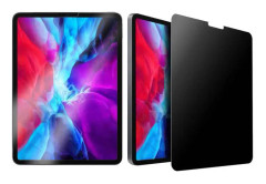 Film iPad Pro 12.9 2020 Anti-spion härdat glas 9H Anti-fingeravtryck Transparent Svart