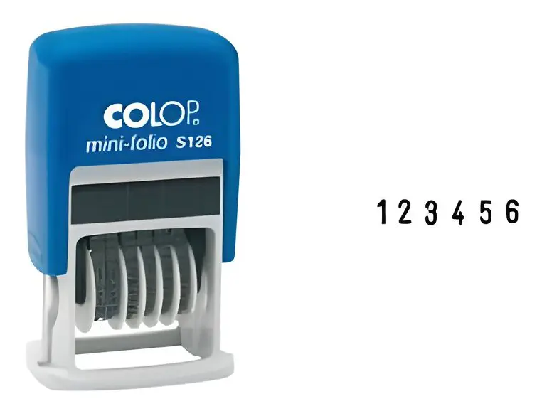 COLOP S126 Mini Dater Numreringsstämpel, 6 band...